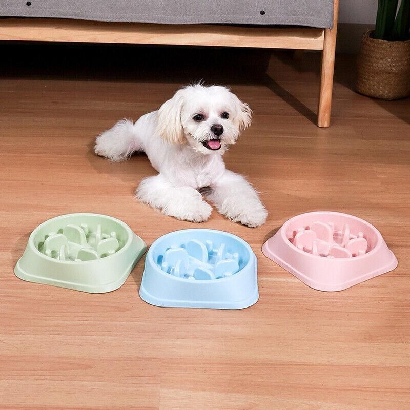 Dog-Bowl Dishes Slow-Feeder Large Pet-Eat Dogs Food-Nonslip Interactive - Pink โ image 6
