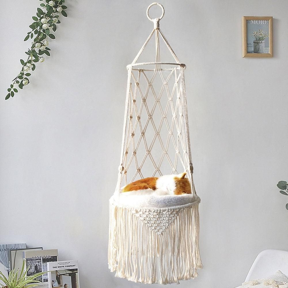 Pet Hammock Hanging Cat Bed Aerial Kitten Bed Sunny Window Seat Nest - S