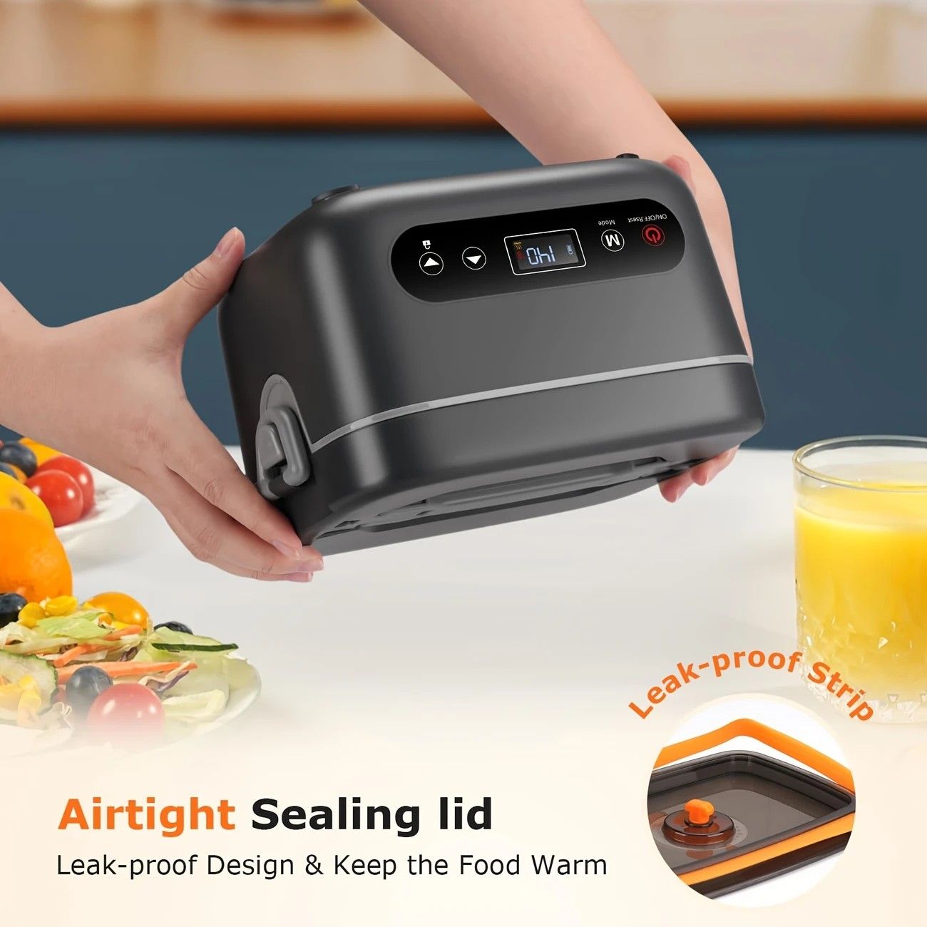 1.2L Electric Lunch Box 12000mAh Portable Food Warmer 5-Sided Heat Auto Temp AU — image 3