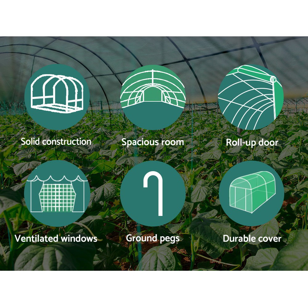 Green Fingers Greenhouse 3x2x2M Walk in Green House Tunnel Plant Garden Shed Dome โ image 5