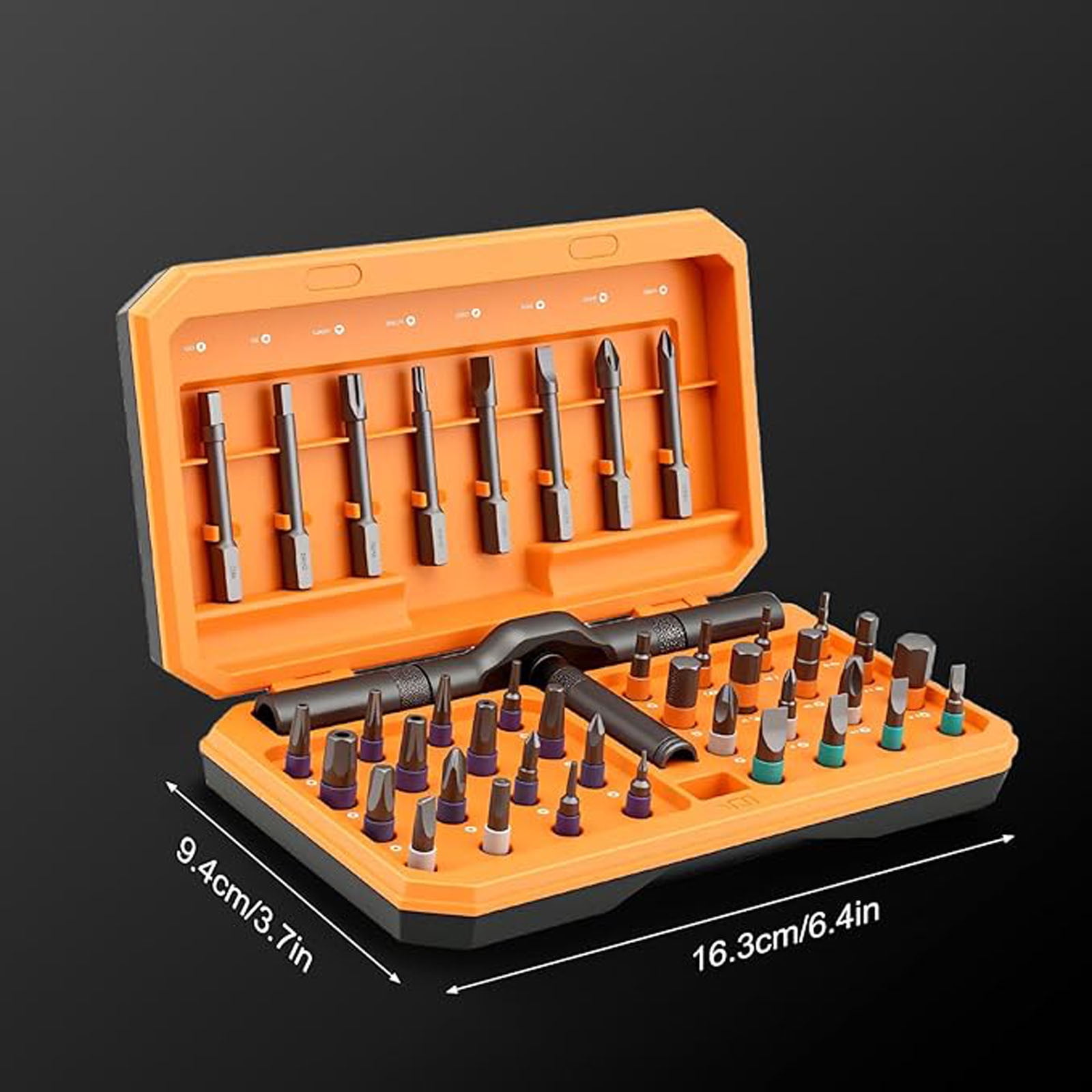42-in-1 Magnetic Screwdriver Set with Detachable Ratchet Handle,Steel Bits for Various Screw Types,Portable Storage Case for DIY Repair and Assembly Tasks B โ image 3