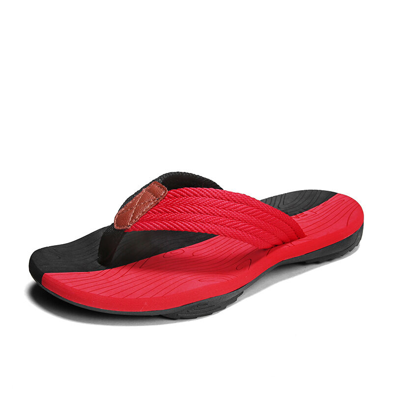 Men's Outdoor Non-Slip Flip Flops, 6 Colors EVA Lightweight Thick-Sole Beach Sandals for Casual & Sports(red and black-43) โ image 3