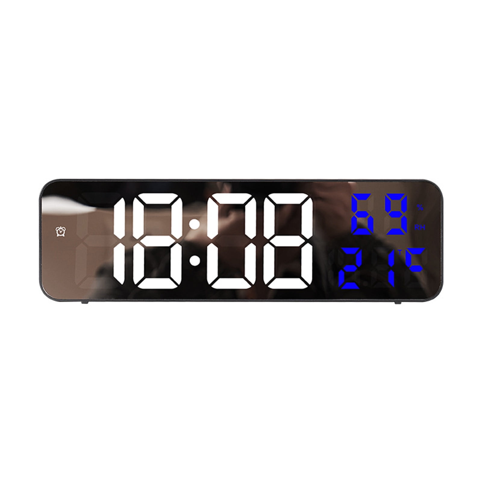 Digital Clock Large Display, Alarm Clock for Living Room Office Bedroom Decor, LED Corded Electric, Date Temp Display Wall Clock, Smart Cool Modern Desk — image 2