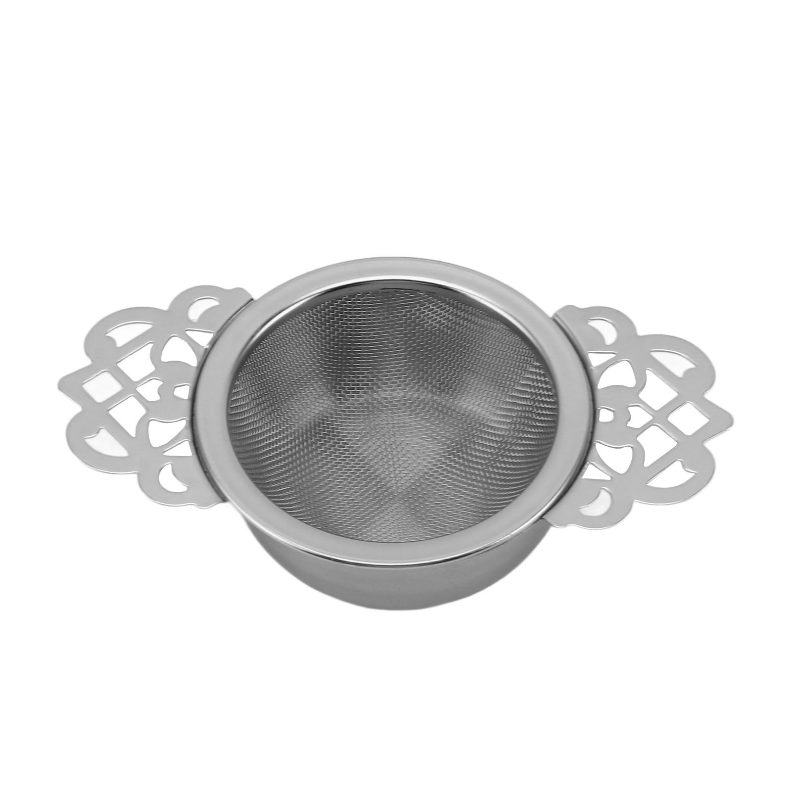 Stainless Steel Tea Strainers with Drip Bowl Double Handles Reusable Fine Mesh Tea Filters for Loose Leaf Herbal Kitchen Silver โ image 5