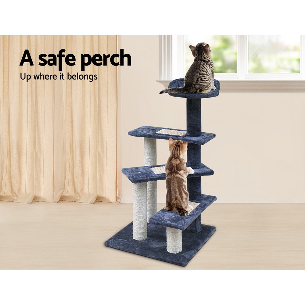 i.Pet Cat Tree 100cm Scratching Post Scratcher Tower Wood Condo House Trees Bed — image 6