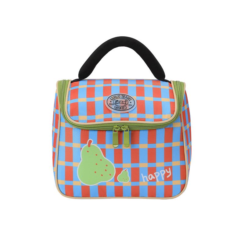 Blue Insulated Lunch Bag - Portable Lunch Tote with Thickened Aluminium Foil Lining for Office Workers, Students, School Meals and Daily Food Carry