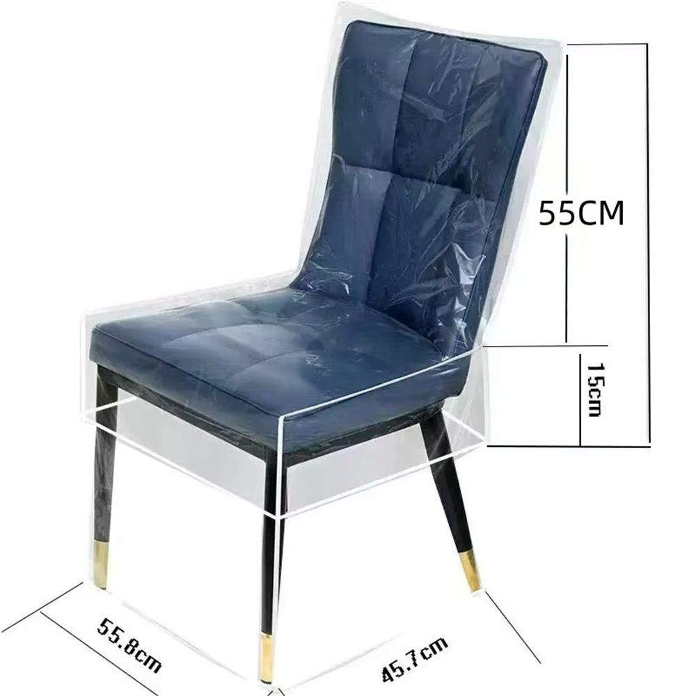 2 Pack Plastic Chair Covers, Clear Dining Room Chairs Cover Set, Transparent Waterproof Seat Protector from Cat Scratch, Dust, Spill โ image 5