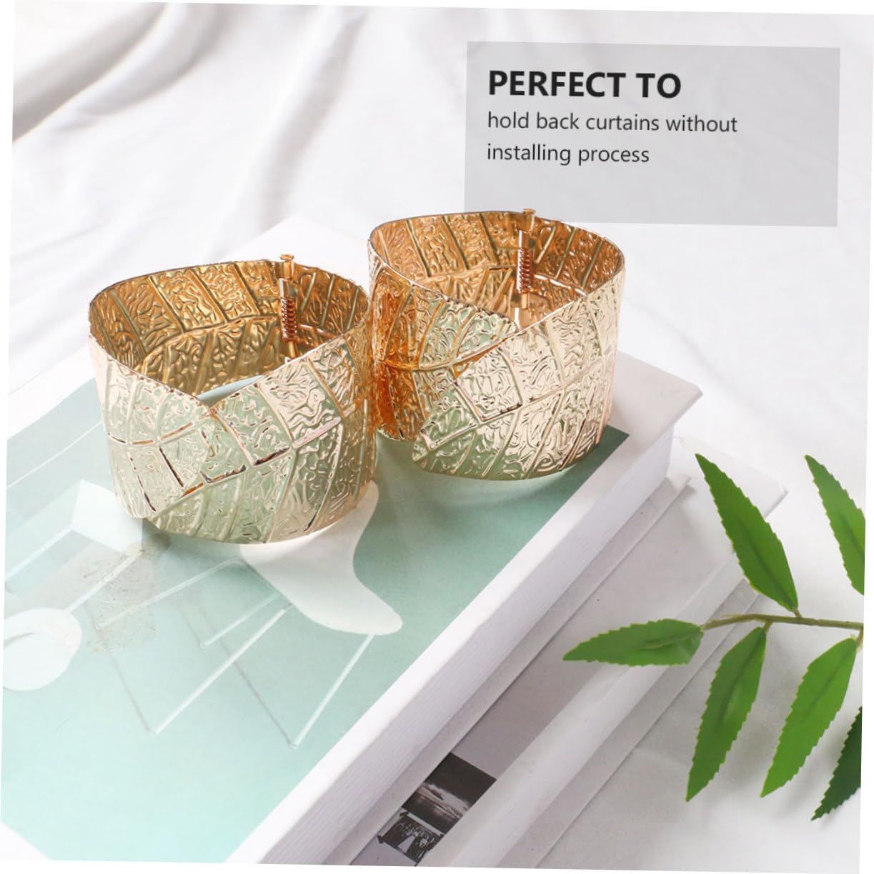 2pcs,Summer Fashion New Leaf Bracelet Wide Version Spring Opening Leaf Texture Bracelet Personalized Street Photography — image 5