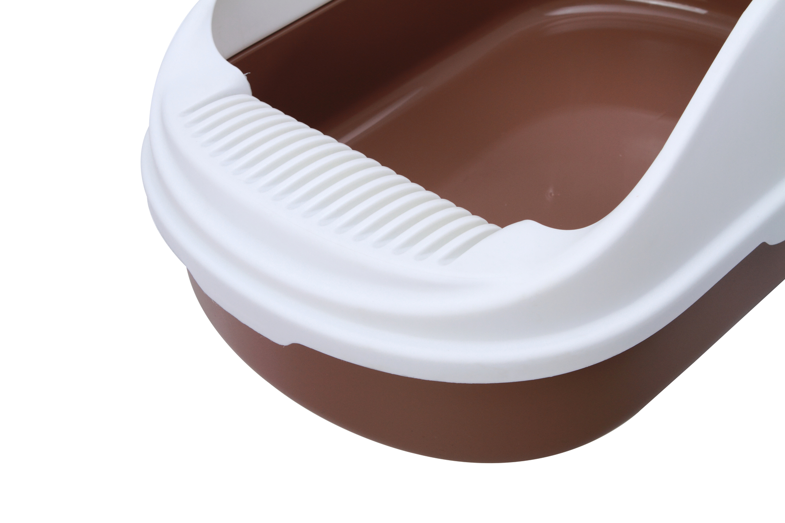 YES4PETS Medium Portable Cat Toilet Litter Box Tray with Scoop Brown — image 3