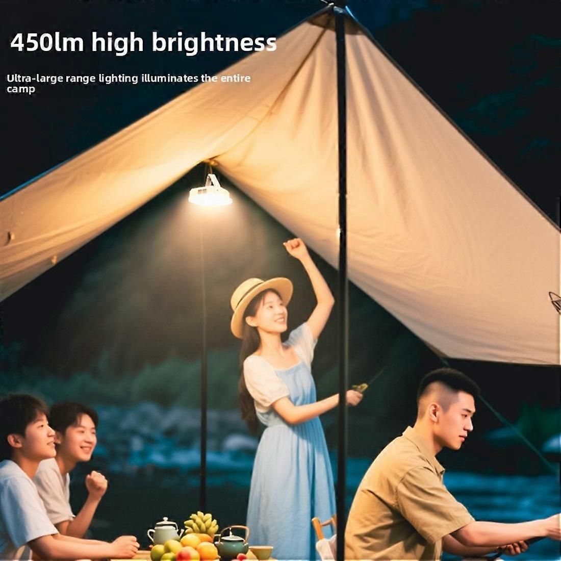 Emergency Lighting Solar Camping Light Portable Outdoor Tent Work SMD Rechargeable LED Hanging Lamp with Digital Power โ image 4