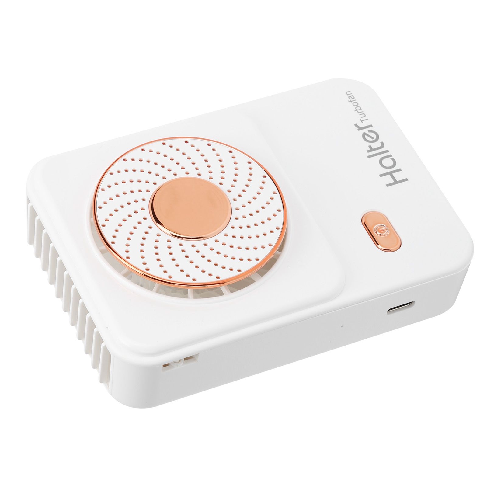 3‑Gear Adjustable Electric Fan Portable Handheld Hanging Neck Fan USB Charging for OutdoorsWhite — image 4