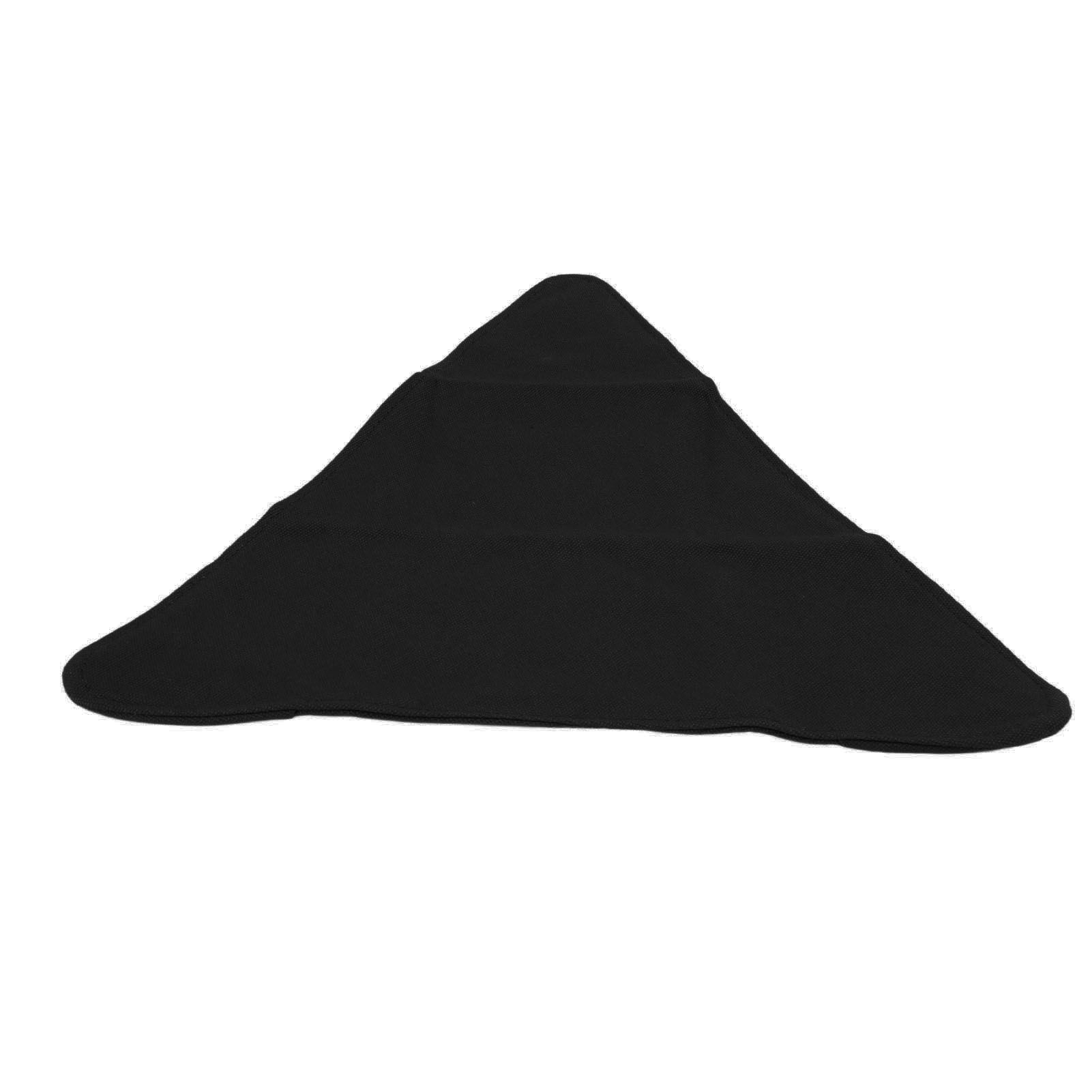 Tripod Stool Cloth Portable Foldable Triangle Stool Cloth Handcraft Anti Scratch Canvas Camping Stool Cloth for Fishing Black — image 4