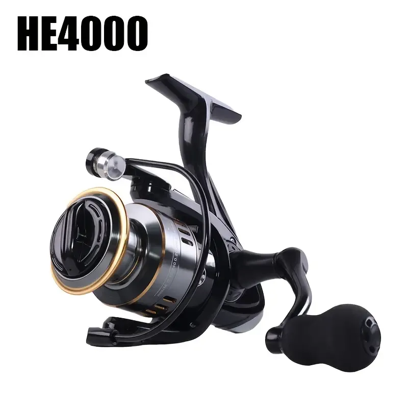 Spinning Reel Fishing Reel, Metal Spool, Metal Handle, 5.2:1 Gear Ratio, 10KG Drag, Smooth and Sensitive Line Output, Left/Right Hand Interchangeable, Rotating