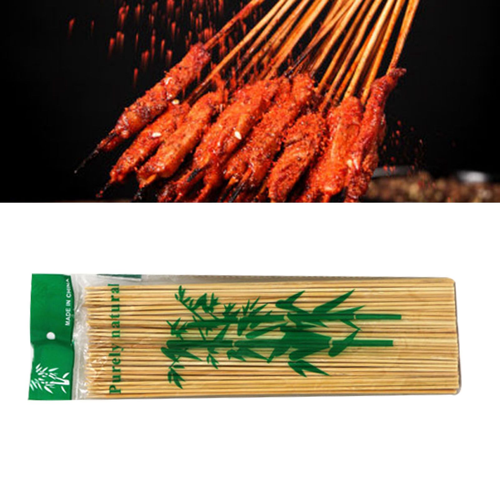 Disposable Barbecue Skewers Bamboo for Barbecue BBQ Appetiser Fruit Kabob Chocolate Fountain Grilling 3mm 15cm โ image 5