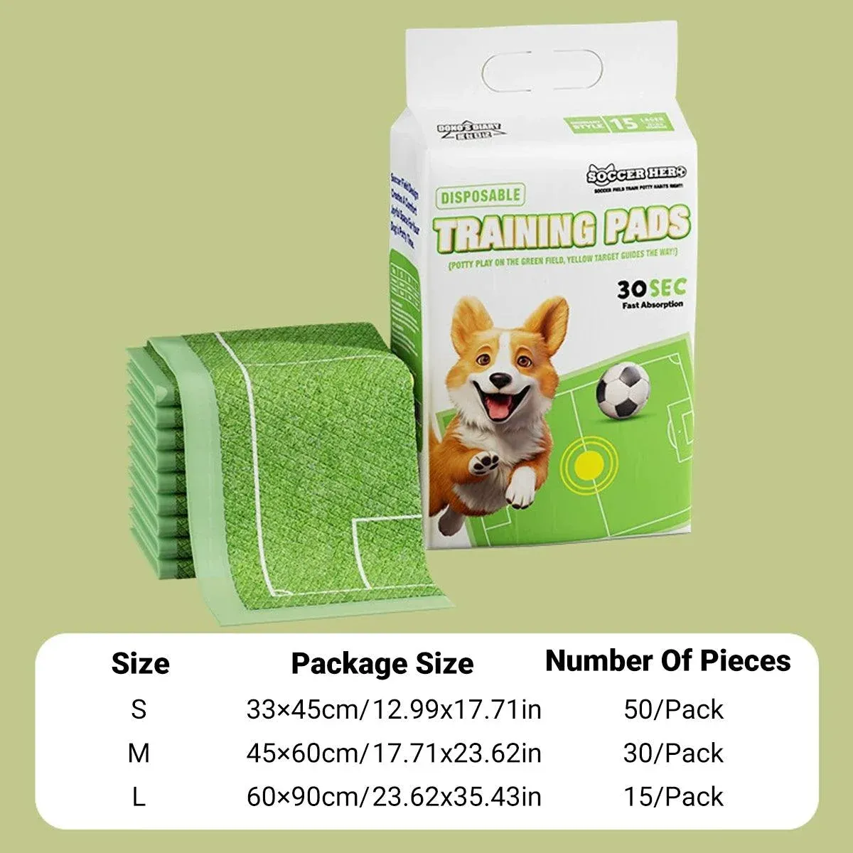 Pet Urinal Pads for Dogs Bullseye Diaper Pads Leakproof Pet Training Pads Dogs - S-50PCS — image 4