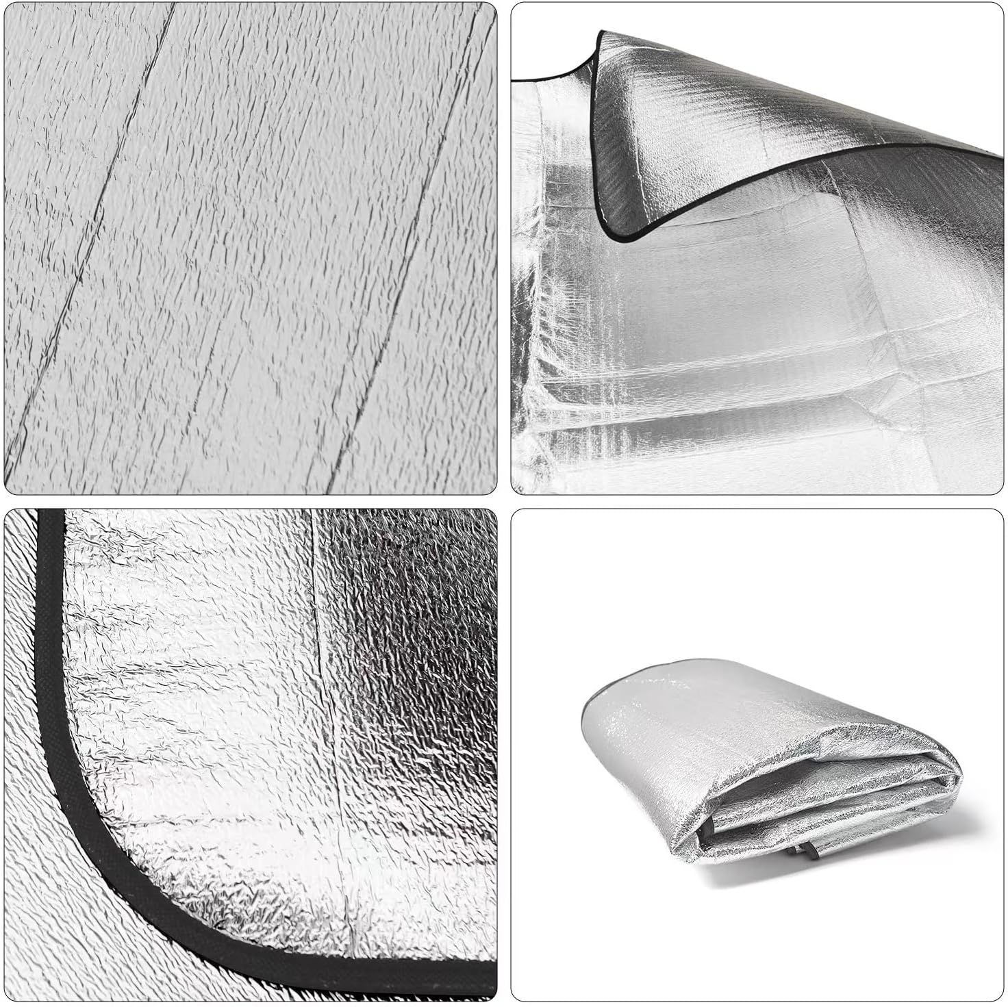 Double Sided Aluminium Foil Foam Camping Mat, Waterproof Insulated Ground Sheet for Tents, Beach, Picnics and Outdoor Sleeping, 195 x 195 cm โ image 5