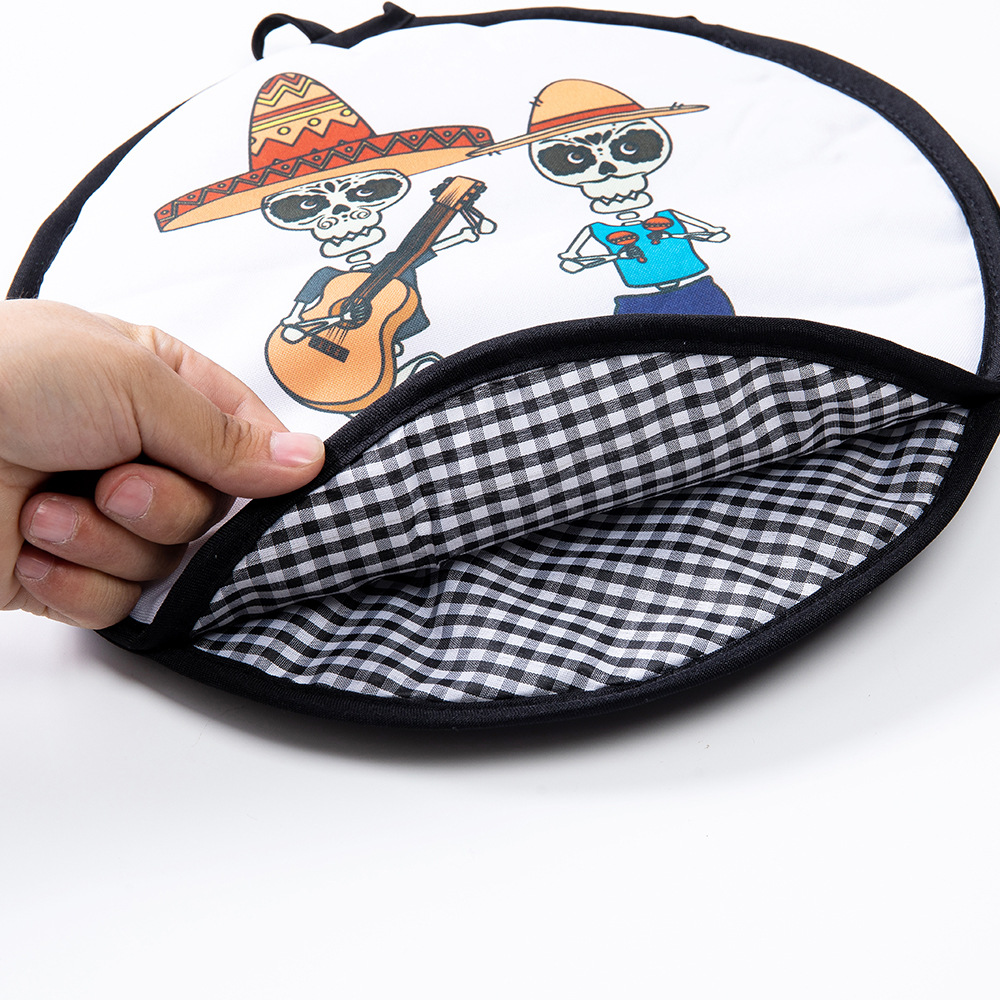 2-Pack 12-Inch Tortilla Warmer Pouch for Soft Tacos, Pancakes & Potatoes (30x30cm, Style 3) β image 2