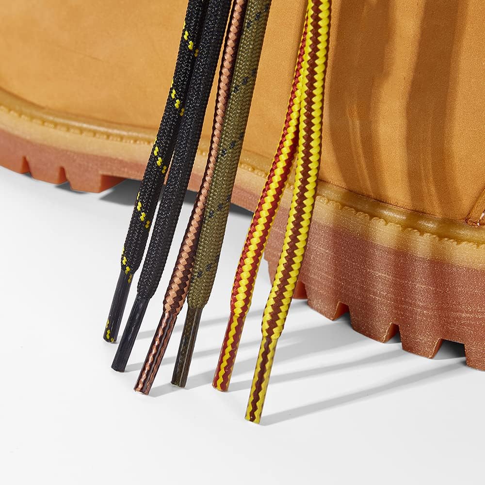 3 Pairs Round Boot Shoe Laces, Heavy Duty and Durable Shoelaces for Outdoor Climbing Hiking Work Boots Shoe Strings — image 3