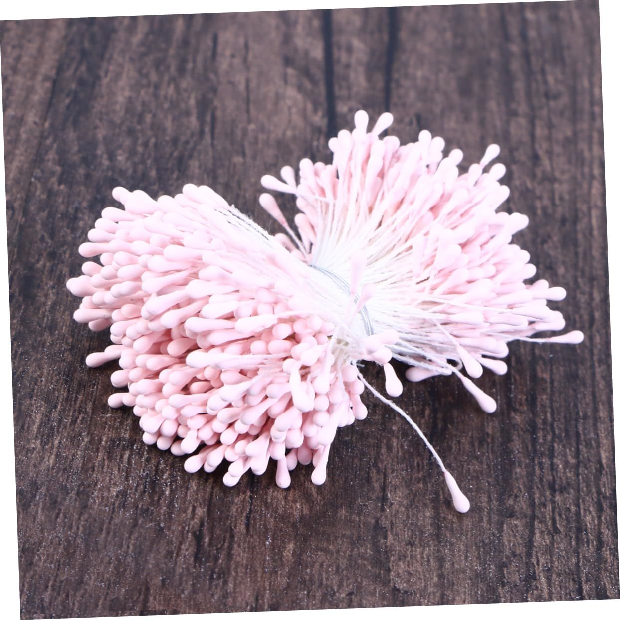 DIY Headwear Pearl Flower Making Buds Flower Floral Stamens for Flower Making Plaster pink 1 Bundles，2.17-Inch — image 3