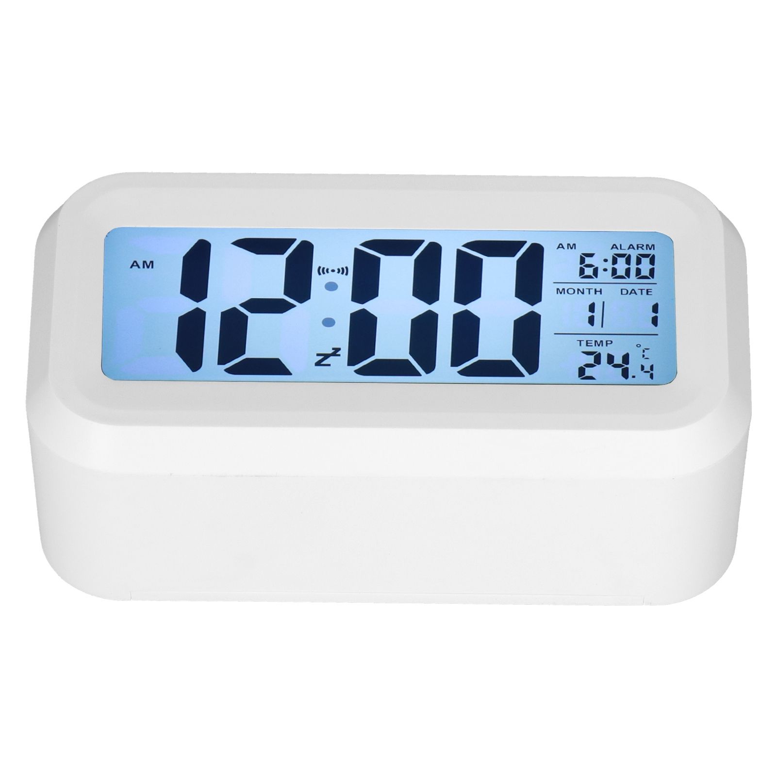 Digital Alarm Clock LED Large Display Electronic Night Light Snooze Function Alarm Clock for Bedroom Home OfficeWhite โ image 2