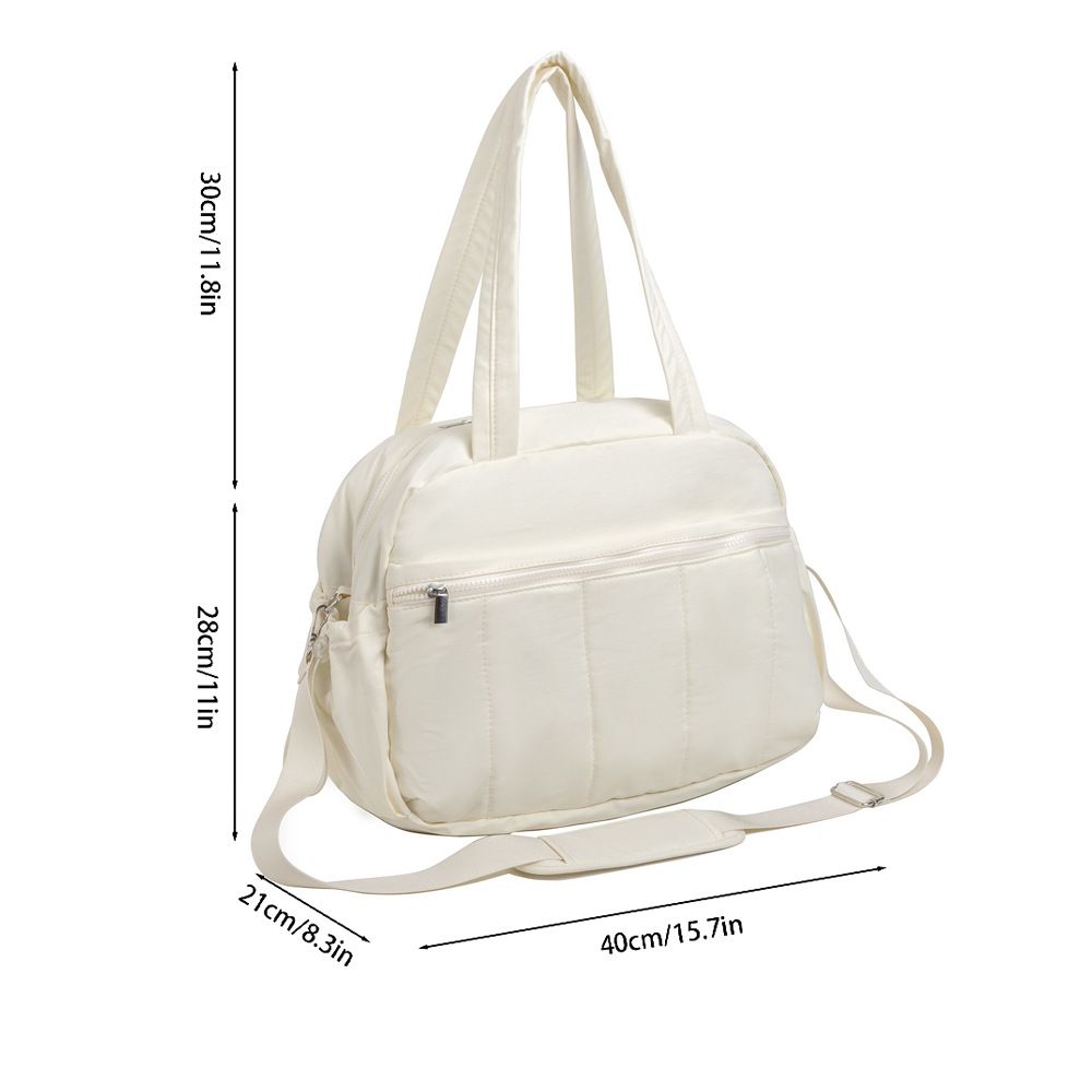 Large Capacity Travel Gym Duffle Bag - Waterproof Cloud Shoulder Tote for Women - Dry Wet Separation Overnight Weekender Bag for Fitness Business Trip - Camel โ image 4