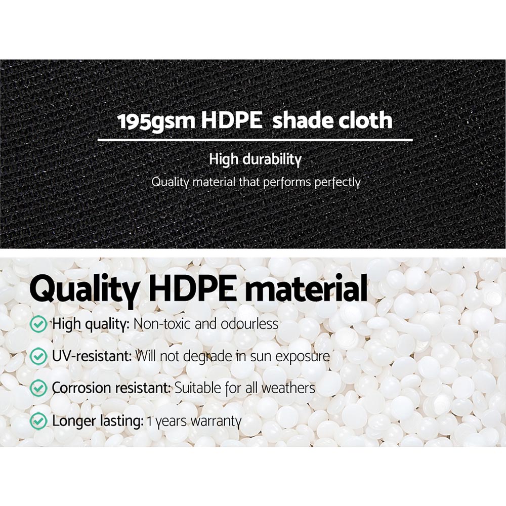 Instahut 90% Shade Cloth 1.83x20m Shadecloth Sail Heavy Duty Black โ image 5