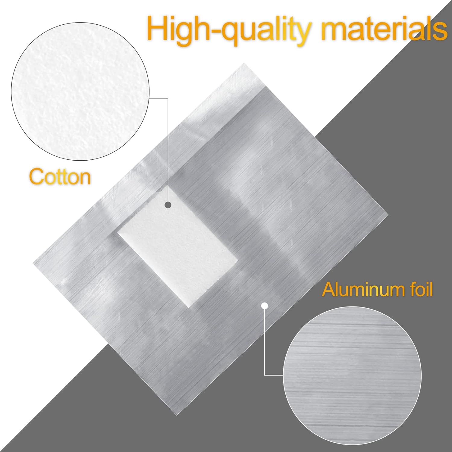 100 foil nail stickers, foil for gel nails, nail foil remover with pre-installed lint-free cotton pads for manicure and pedicure, nail art cleaner โ image 3