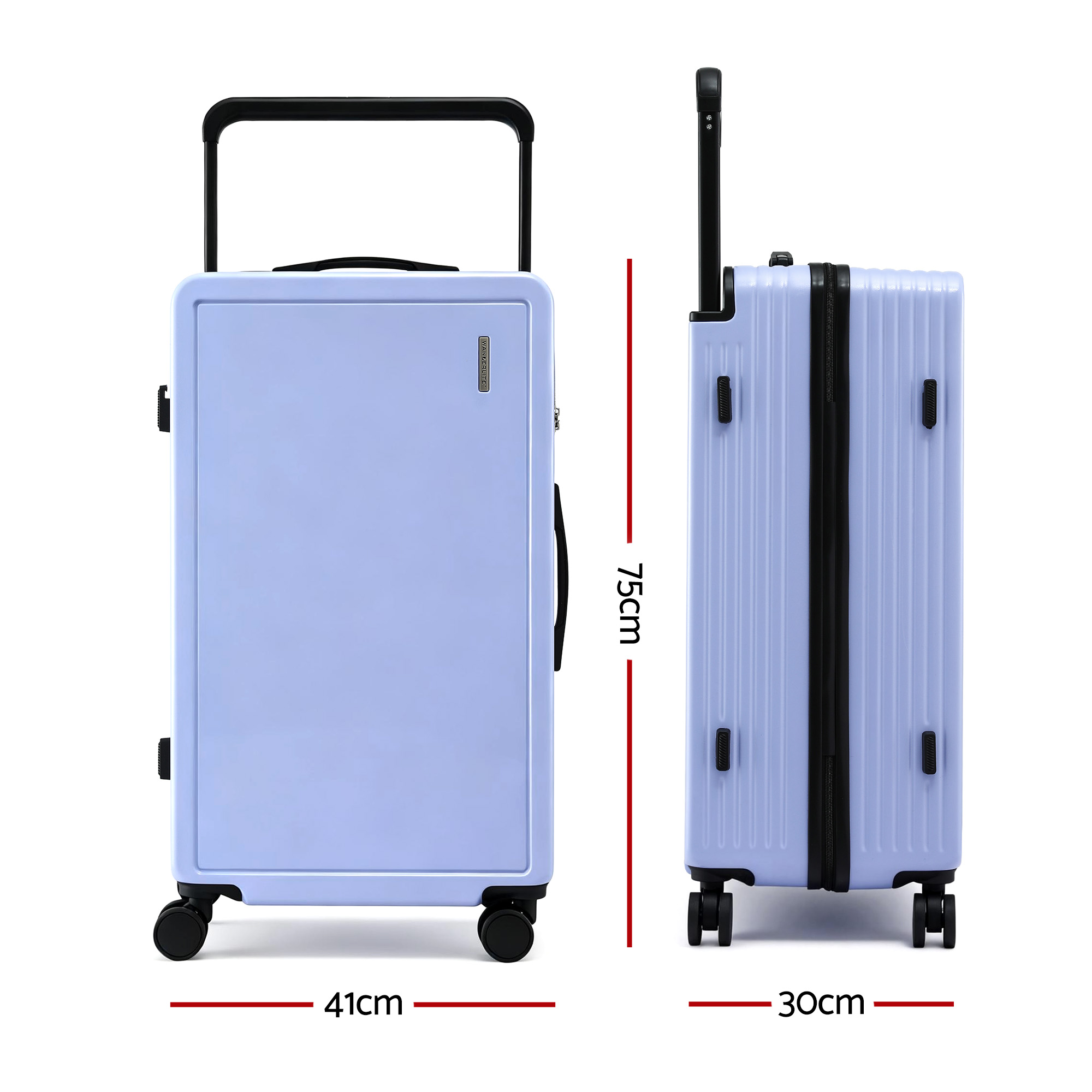 Wanderlite 28" Wide Handle Luggage Suitcase Travel TSA Lock Light Blue — image 2