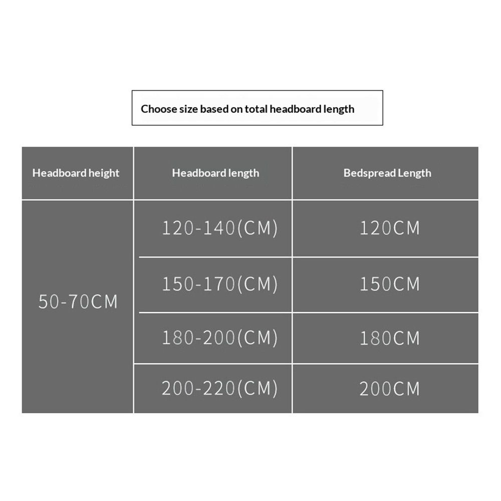 Waterproof Stretch Bed Headboard Cover Wipeable Headboard Slipcover Dustproof Bed Head Cover for Bedroom (Black,150CM*70CM) — image 4