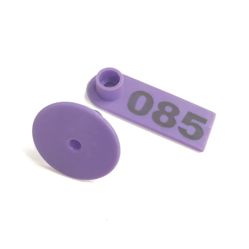 1-100 Cattle Number Ear Tags 5x2cm Purple Cow Sheep Pig Small Livestock Labels โ image 2