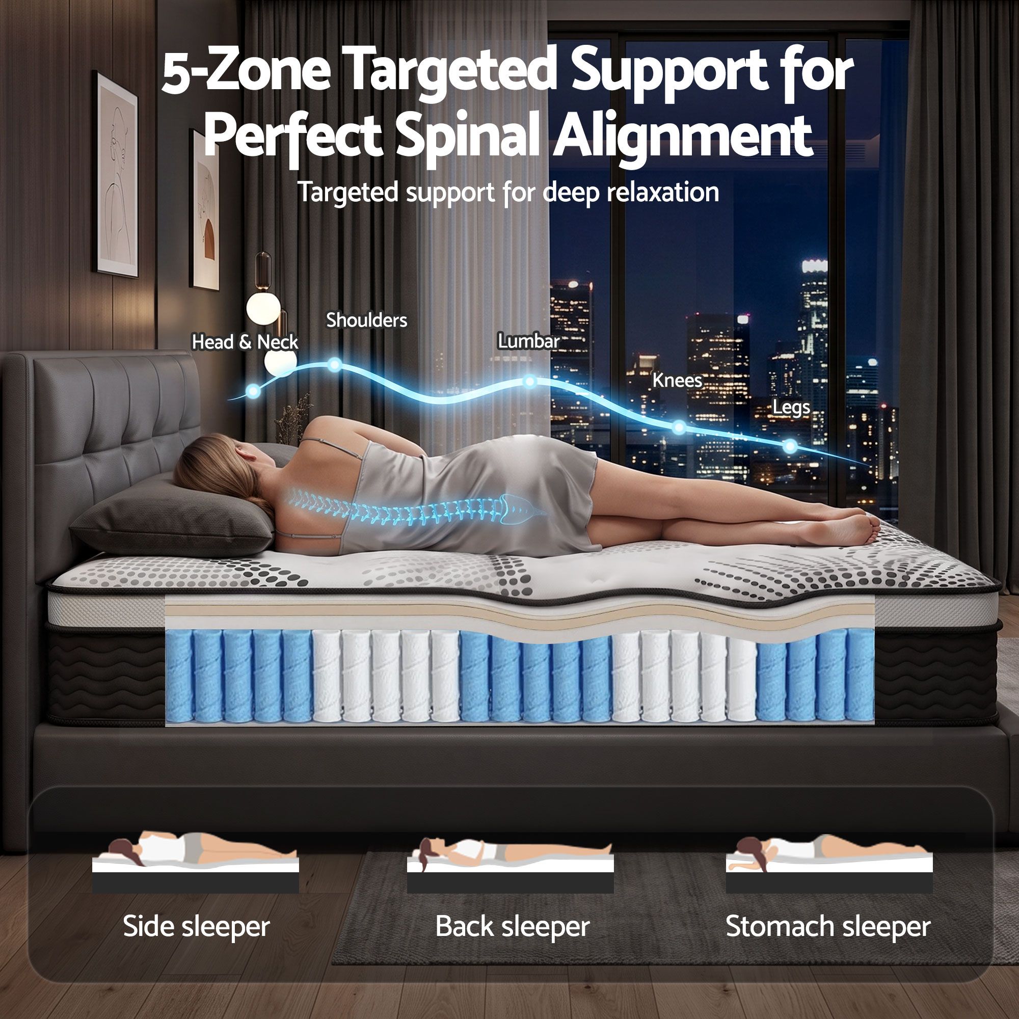 Giselle Bedding 32cm Mattress Euro Top Single โ image 5
