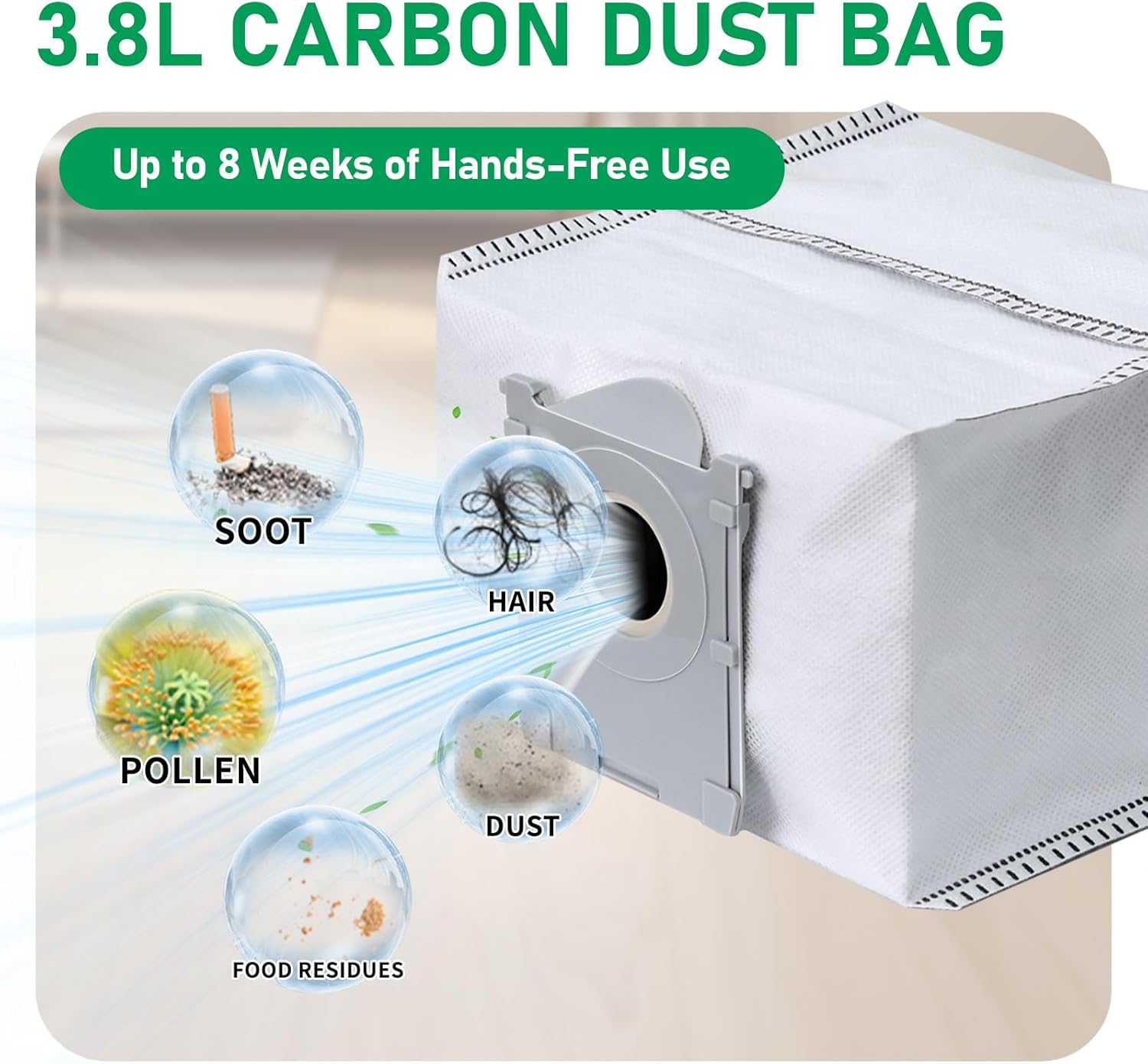 21 Pack Replacement Dt Bags Compatible with ECOVACS DEEBOT X9 PRO Omni, T50 PRO, T50 MAX, X8 PRO Omni, T80 Omni - Large Capacity Disposable Vacuum Cleaner Bags â image 3