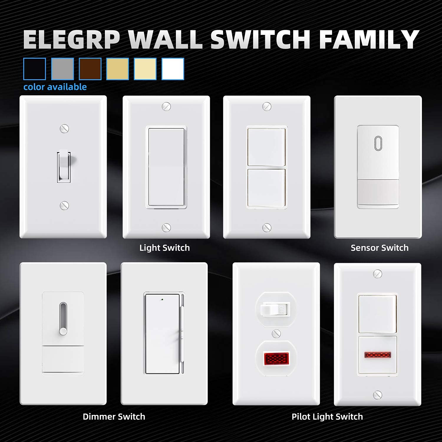 3 Way Toggle Light Switch, 15 Amp, 120 V, Toggle Framed AC Quiet Switch, in Wall On/Off Switch Replacement, Self-Grounding, Residential and Commercial Grade — image 4
