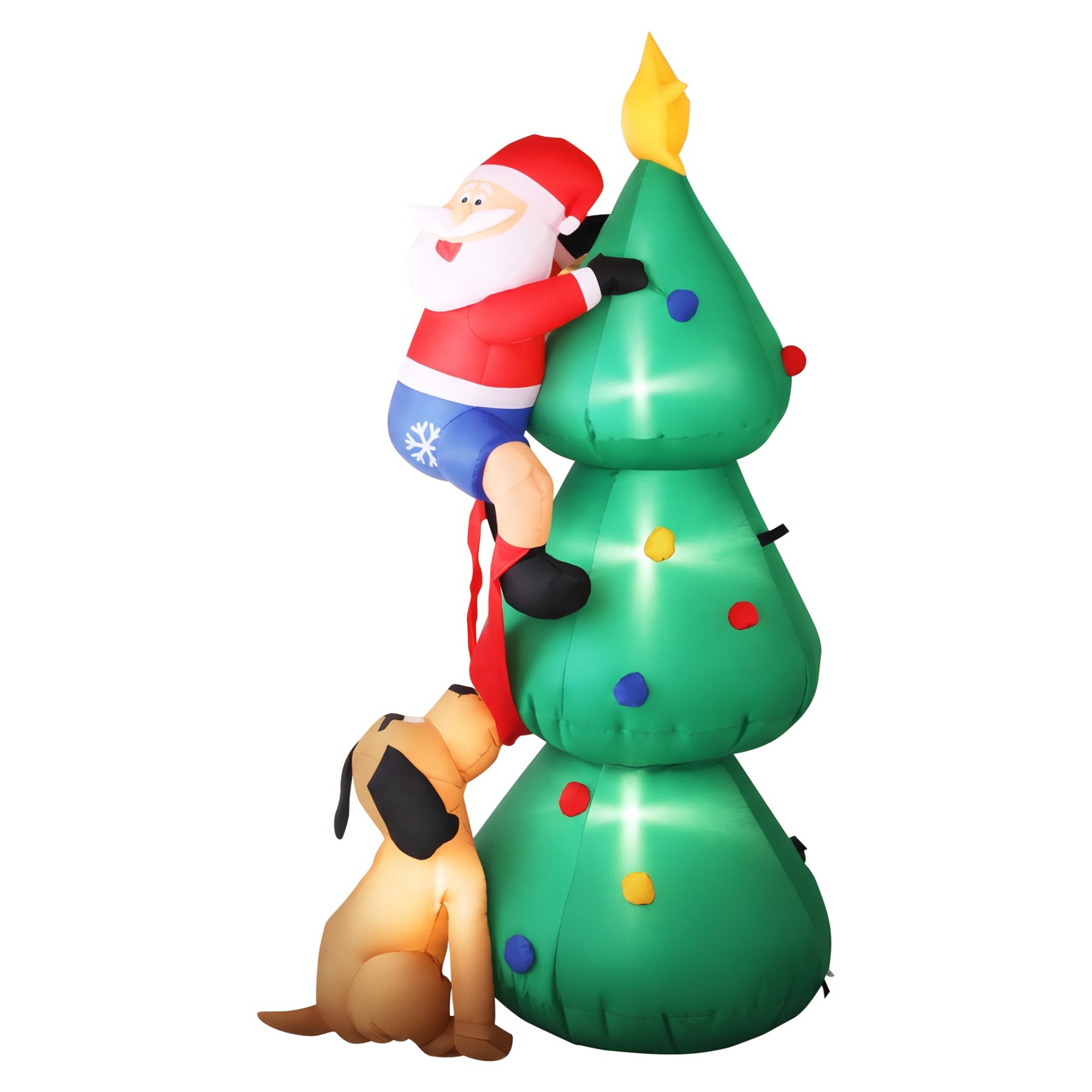 Jingle Jollys Christmas Inflatable Santa Tree 1.8M Illuminated Decorations β image 4