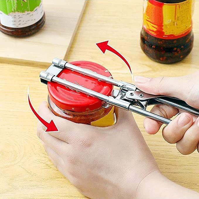 2pcs Adjustable Jar & Bottle Opener, Adjustable Multifunctional Stainless Steel Can Opener Jar Lid Gripper, Manual Jar Opener — image 2
