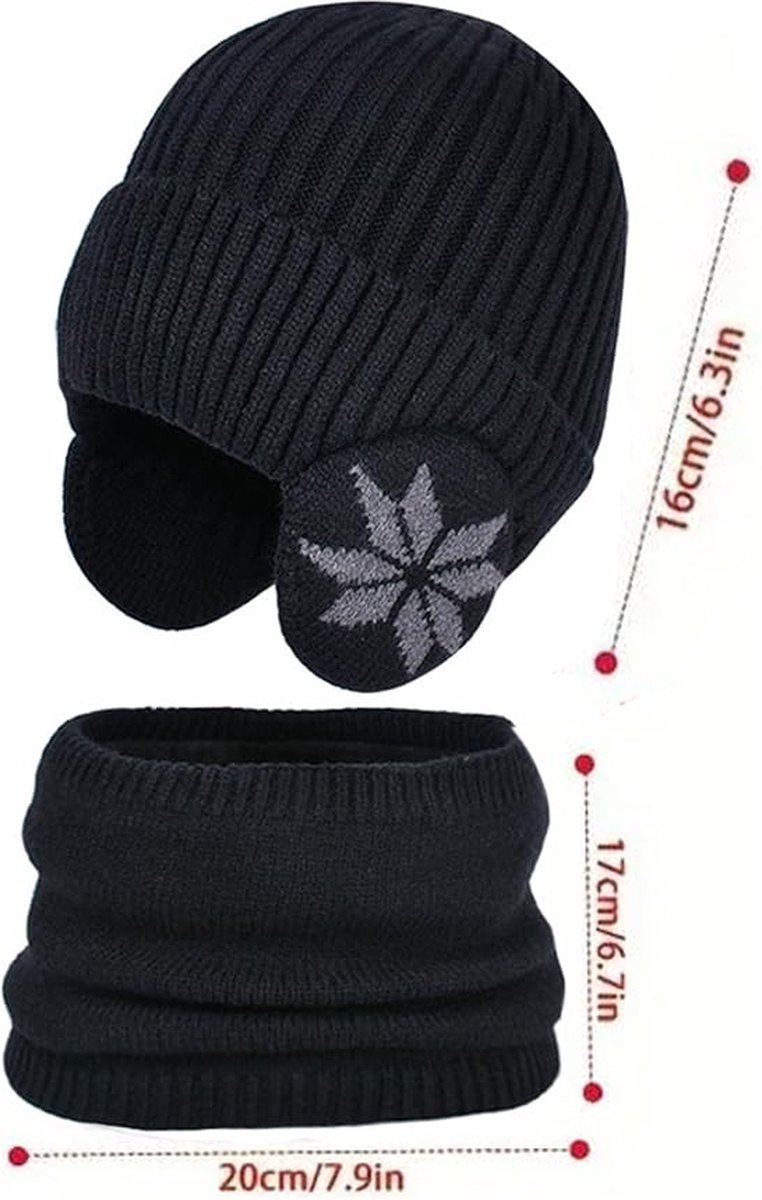 Hat & Scarf - Winter Kids' Hats - Kids' Hat - 2 In 1 Kids' Hat Scarf Set - 4 To 10 Years - Beanie - Boys And Girls - Hat For Children - Kids' Outdoor Hats — image 5
