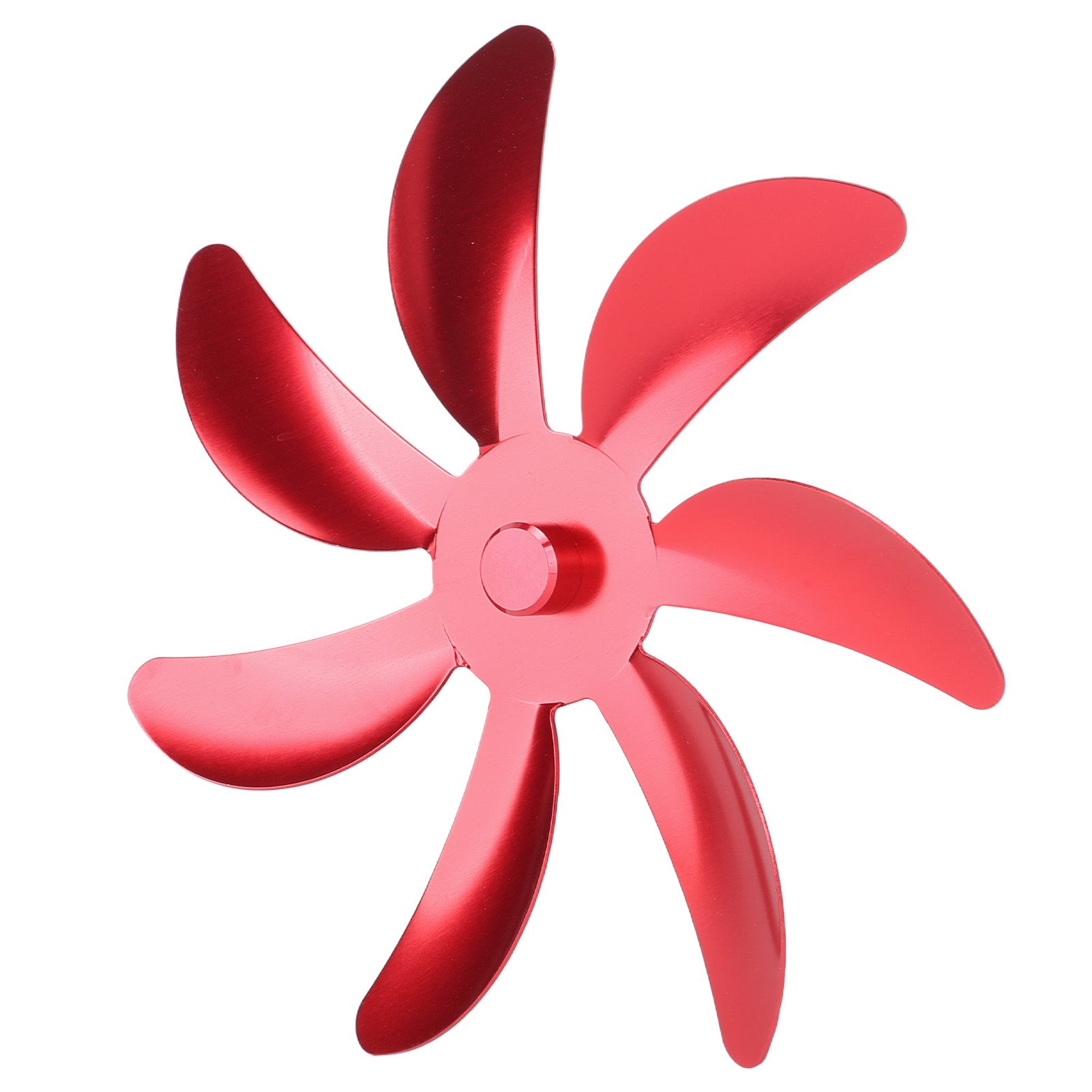 Stove Fan Aluminum Alloy Blade 7 Blades Easy Installation Universal Fireplace Fan Blade Replacement for Fireplace Fan Red — image 3