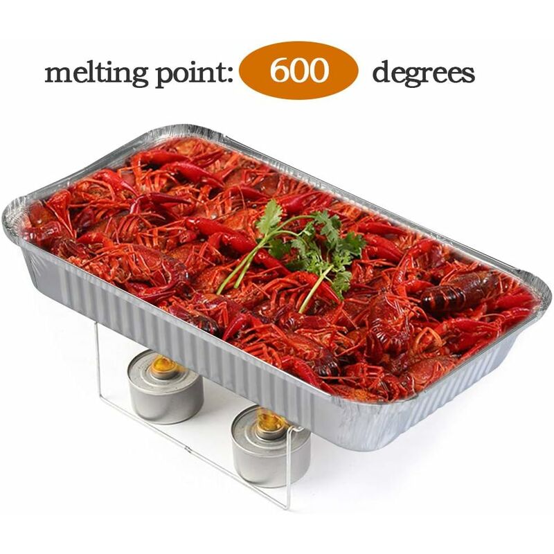 25 pcs Aluminum Foil Trays Barbecue Accessory For Cooking, ROasting, Baking, Freezing And Storing Large Aluminum Foil — image 3