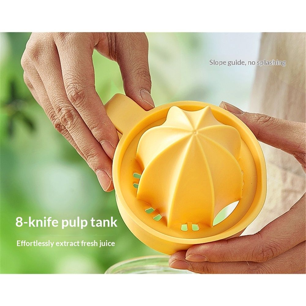 Citrus Juicer,Yellow – Manual Juicer with Measuring Cup, Dual Reamers, Dishwasher Safe, Compact Storage (Yellow 250ml-) — image 4
