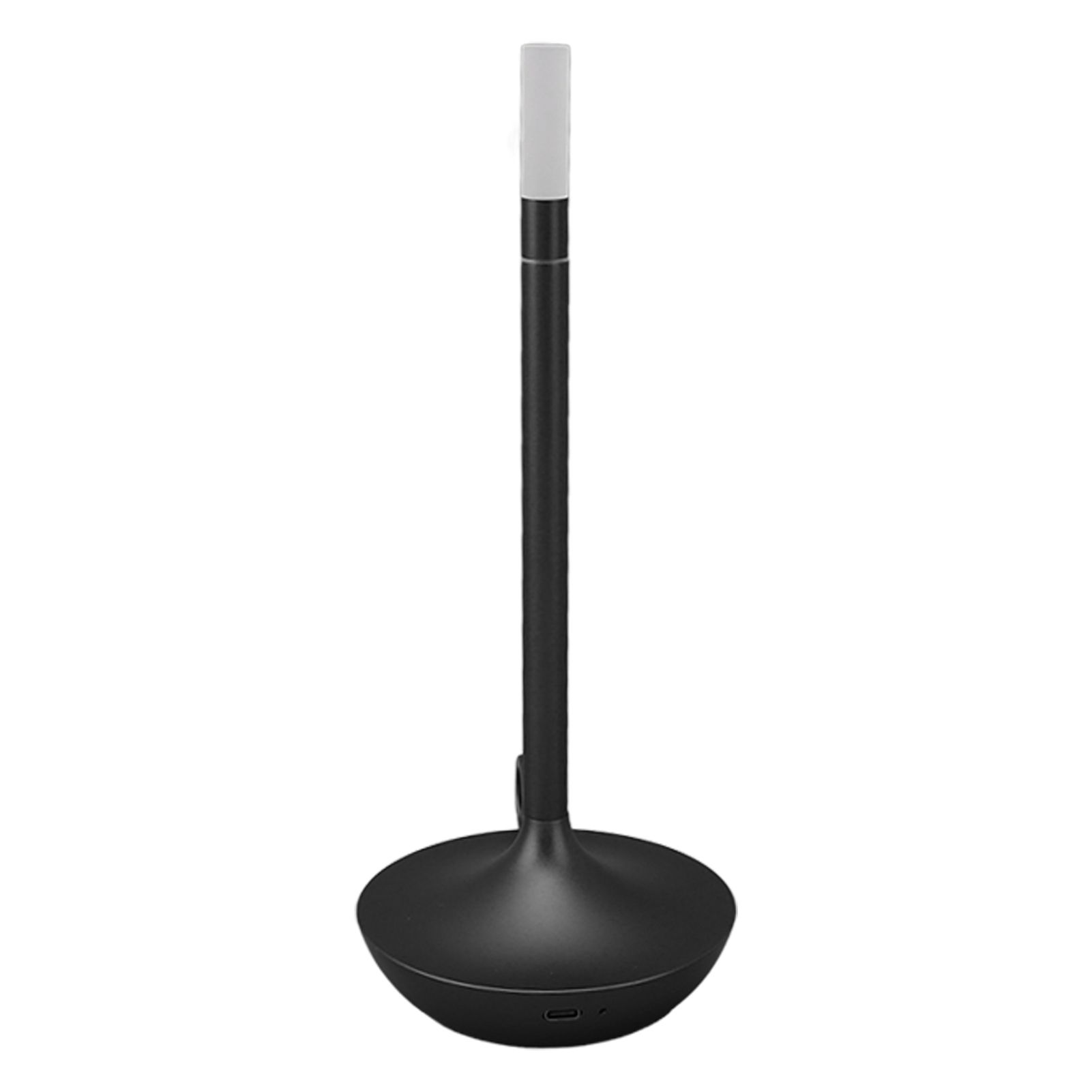 Cordless Table Lamp Innovative Candle Shape 3 Levels Brightness Dimmable Rechargeable LED Desk Lamp Black — image 4