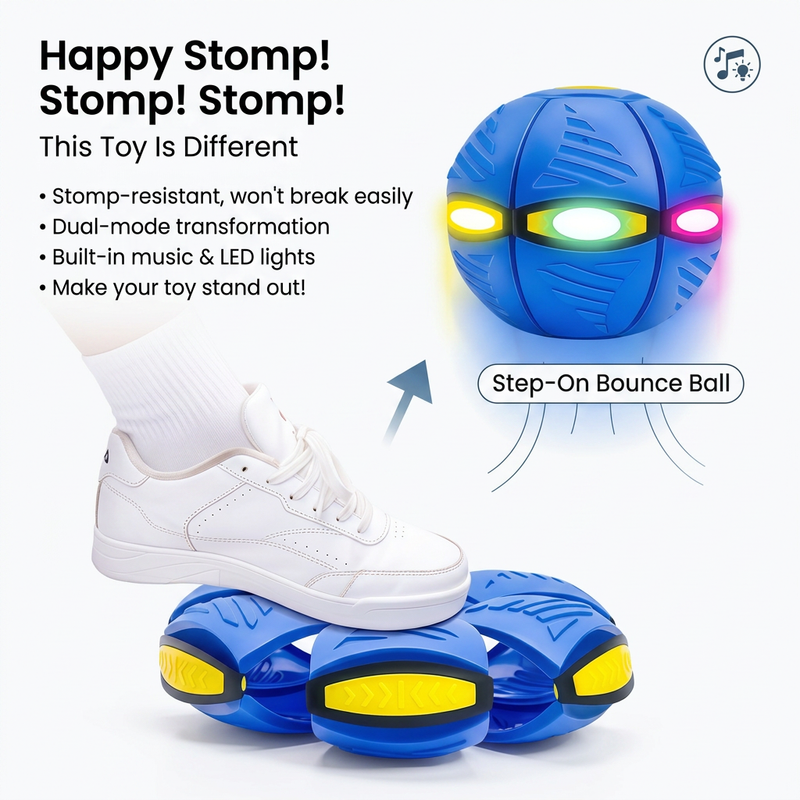 Pink LED Transforming Flying Disc Ball Toy with Music & No Light - Soft EVA Bounce Ball and Frisbee Shape Switchable Outdoor Interactive Soccer Toy — image 2