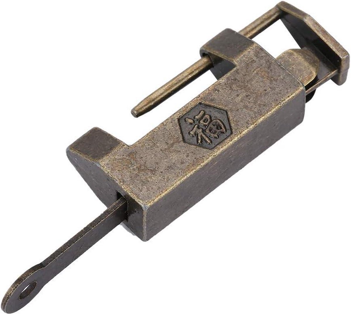 Vintage Retro Style Chinese Padlock - Charming Antique Lock Decoration for Dresser, Jewelry Box, Gift Cabinet and Furniture Locks (S) — image 4