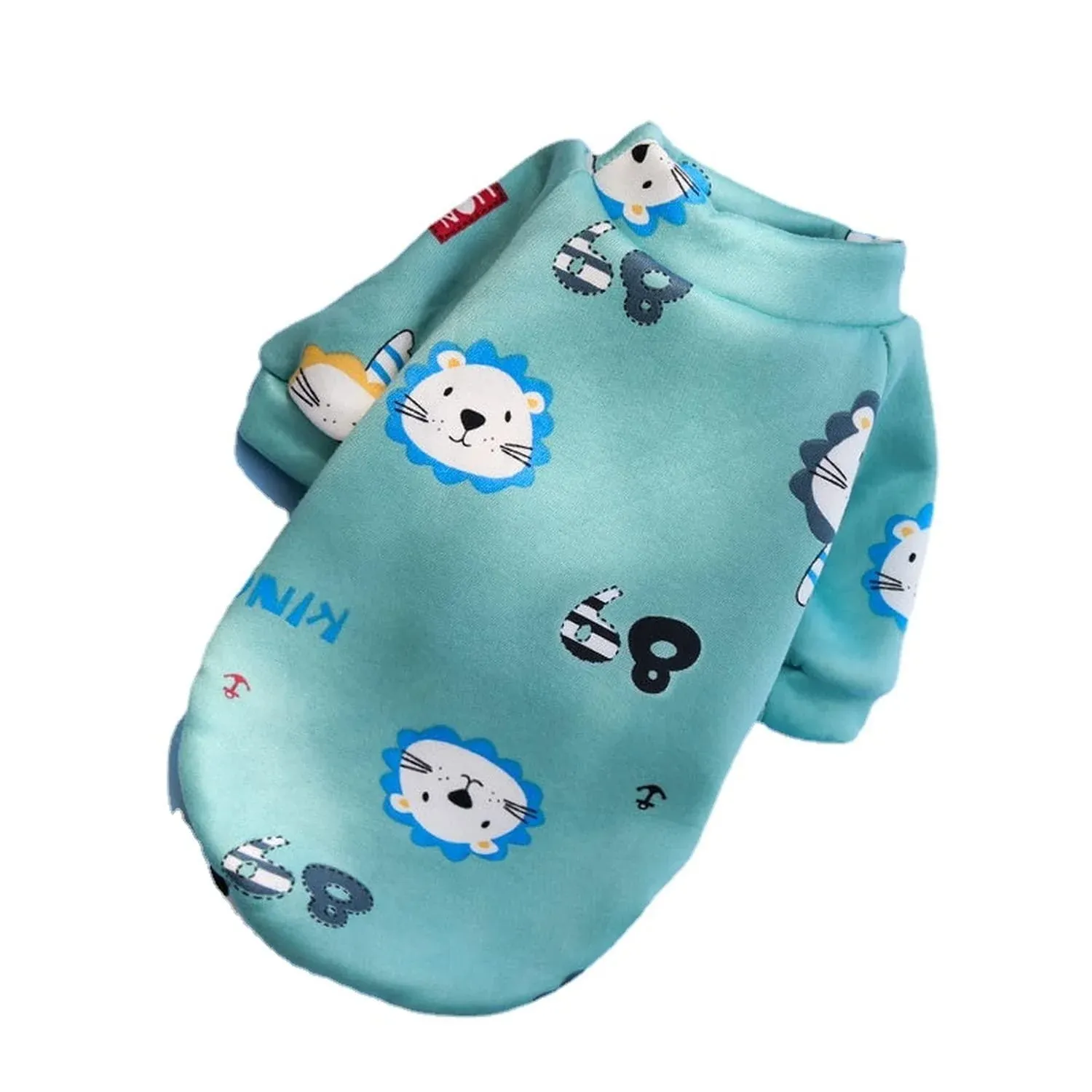 XL Size Cute Pet Dog Warm Jumper Sweater Clothes Cat Knitwear Knitted Coats Winter - Green Lion