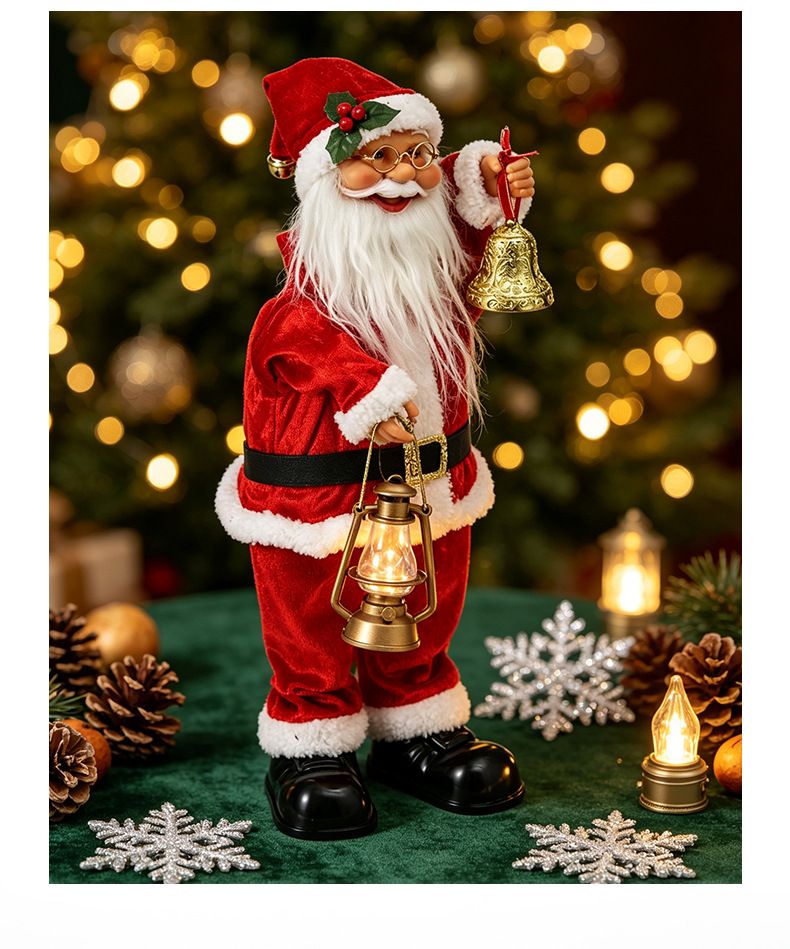 Electric Musical Santa Claus Figurine, About 45cm Tall with Music, Creative Standing Doll, Full of Holiday Atmosphere, Perfect Christmas Gift Choice — image 5