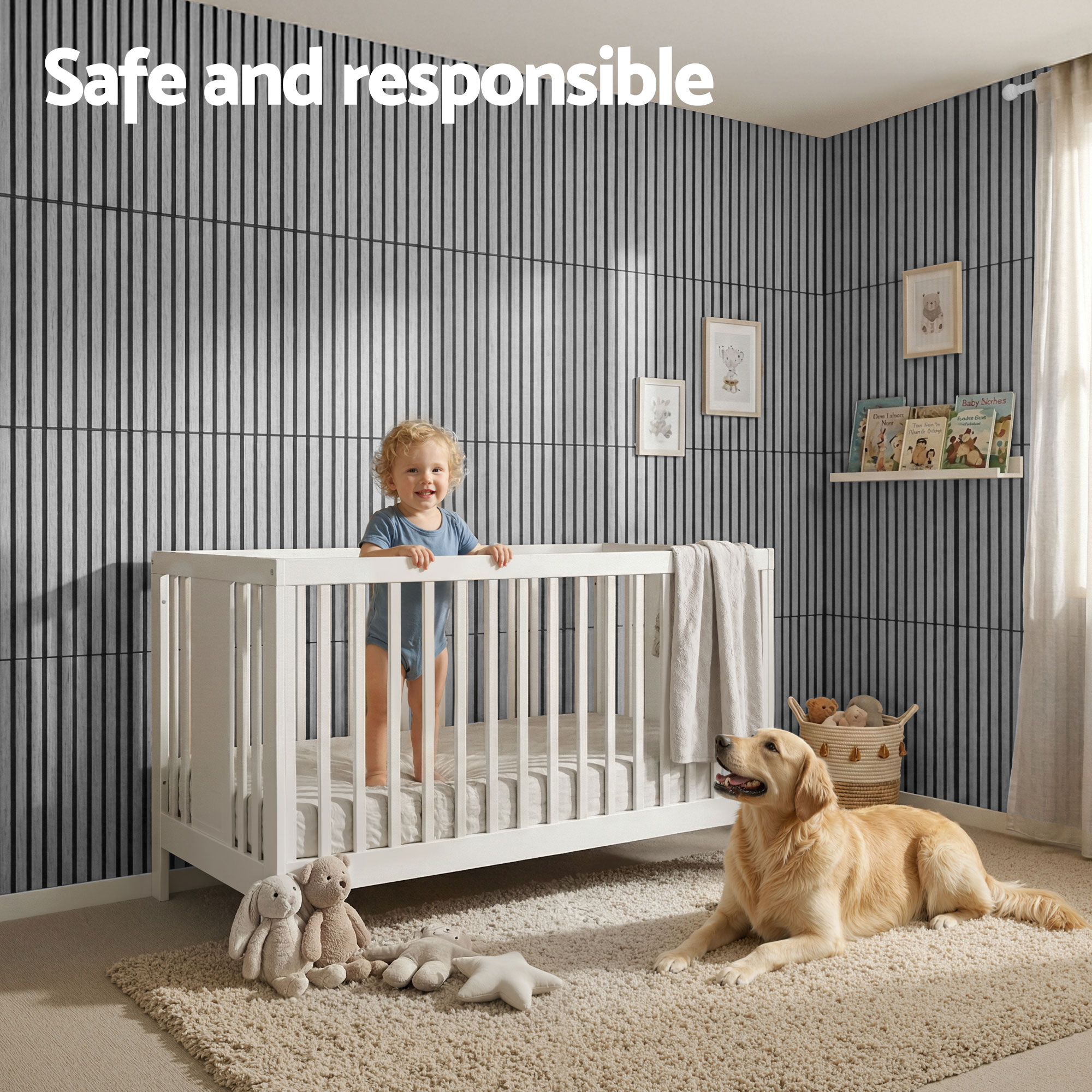 Artiss 10PCS Peel and Stick Wall Panels Tiles 68 × 68CM Self Adhesive for Home Office Studio Grey — image 6