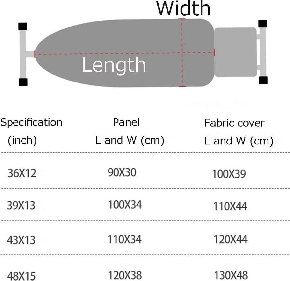 Ironing Board Cover - Universal - 130x48 Cm - For Steam Iron - Ironing Board Cover For Steam Ironing Station - Suitable For Ironing Board 120x38cm — image 5