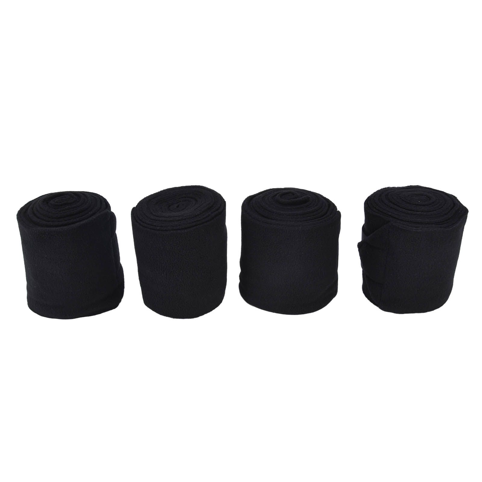 4Pcs Horse Leg Warp Self Adhesive Breathable Wear Resistant Animal Leg Bandage for Cows Horses Black — image 2