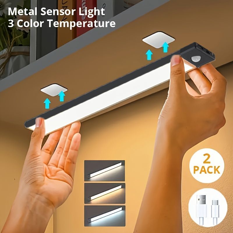 Motion Sensor Night Light LED Night Light Bar Home Lighting Garden Lighting - Silver - Size 60CM โ image 5