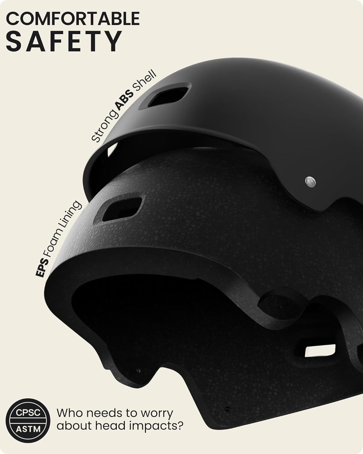 OutdoorMaster Skateboard Cycling Helmet - Two Removable Liners Ventilation Multi-Sport Scooter Roller Skate Inline Skating Rollerblading for โ image 2