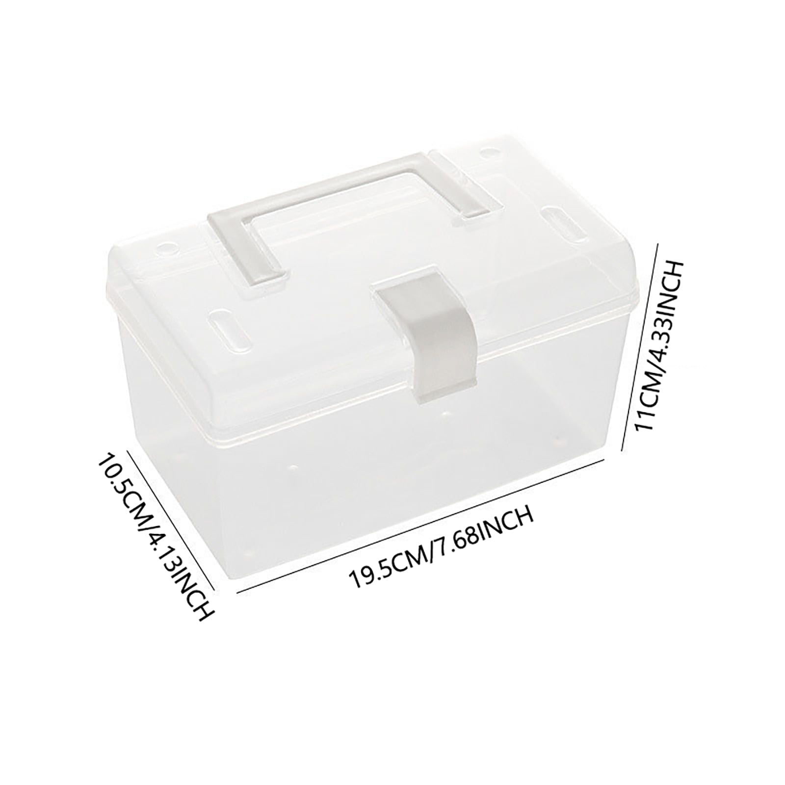 1 Piece Plastic Storage Bins With Lid and Handle, Plastic Latch Storage Box, Stackable Storage Container, Small Plastic, Clear, 23 x 11.5 x 9.5 cm โ image 2